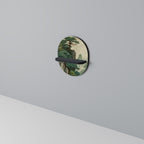 VERDURE ABYSS Oval konsthylla i svart finish