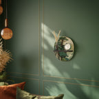 VERDURE ABYSS Oval konsthylla i svart finish