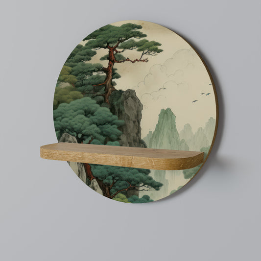 VERDURE ABYSS Rund Konsthylla I Ekeffekt