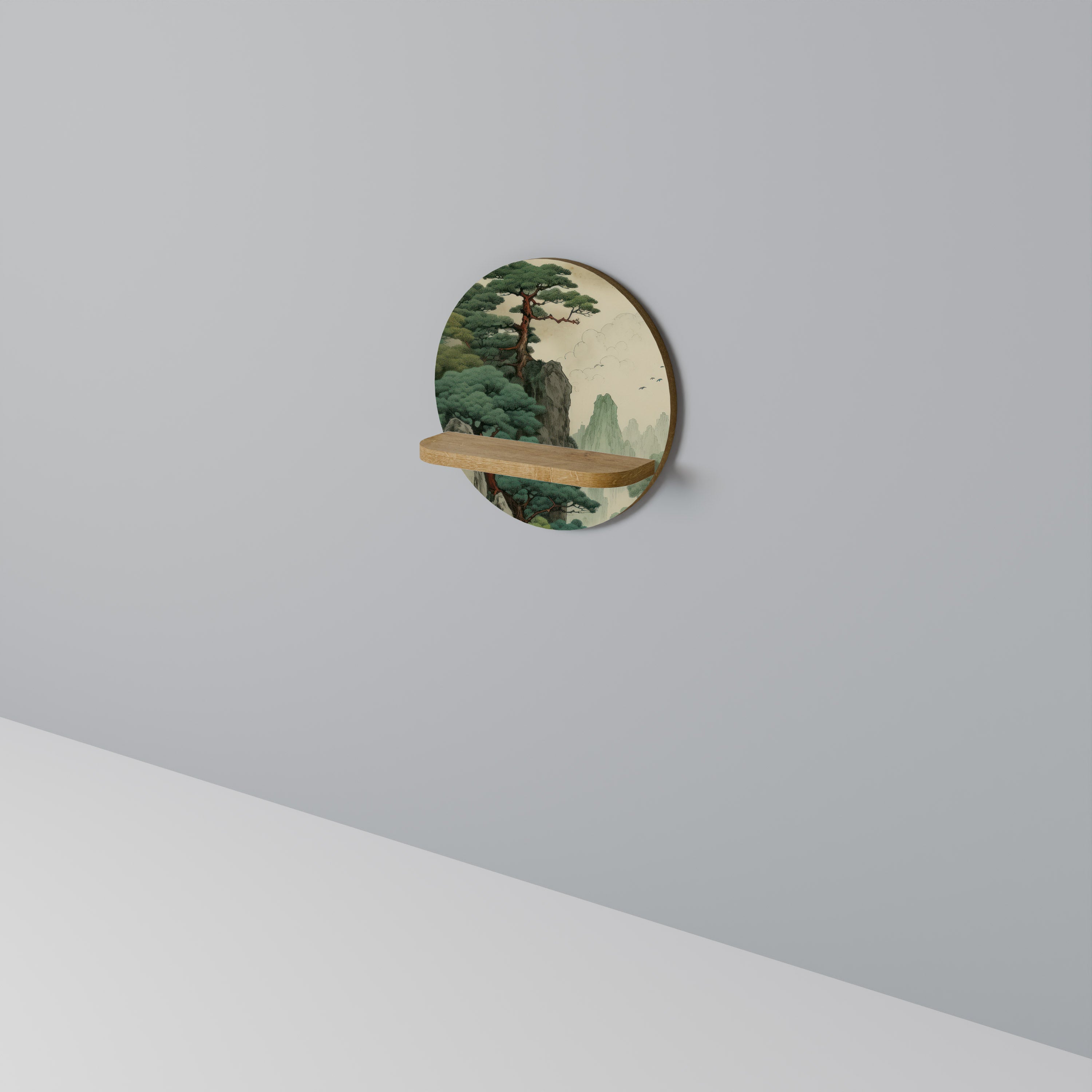 VERDURE ABYSS Rund Konsthylla I Ekeffekt