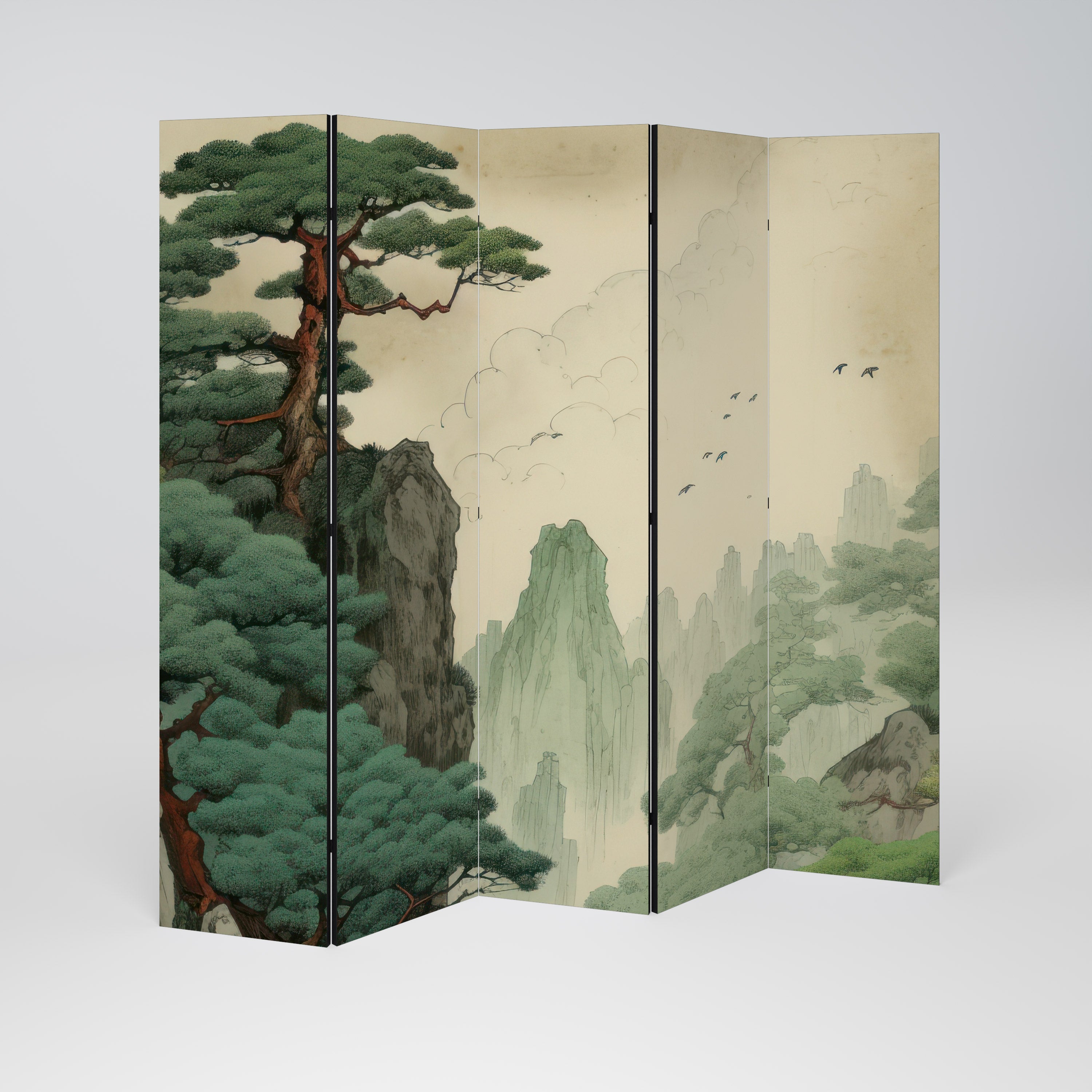VERDURE ABYSS Dekorativ rumsavdelare – 5 paneler