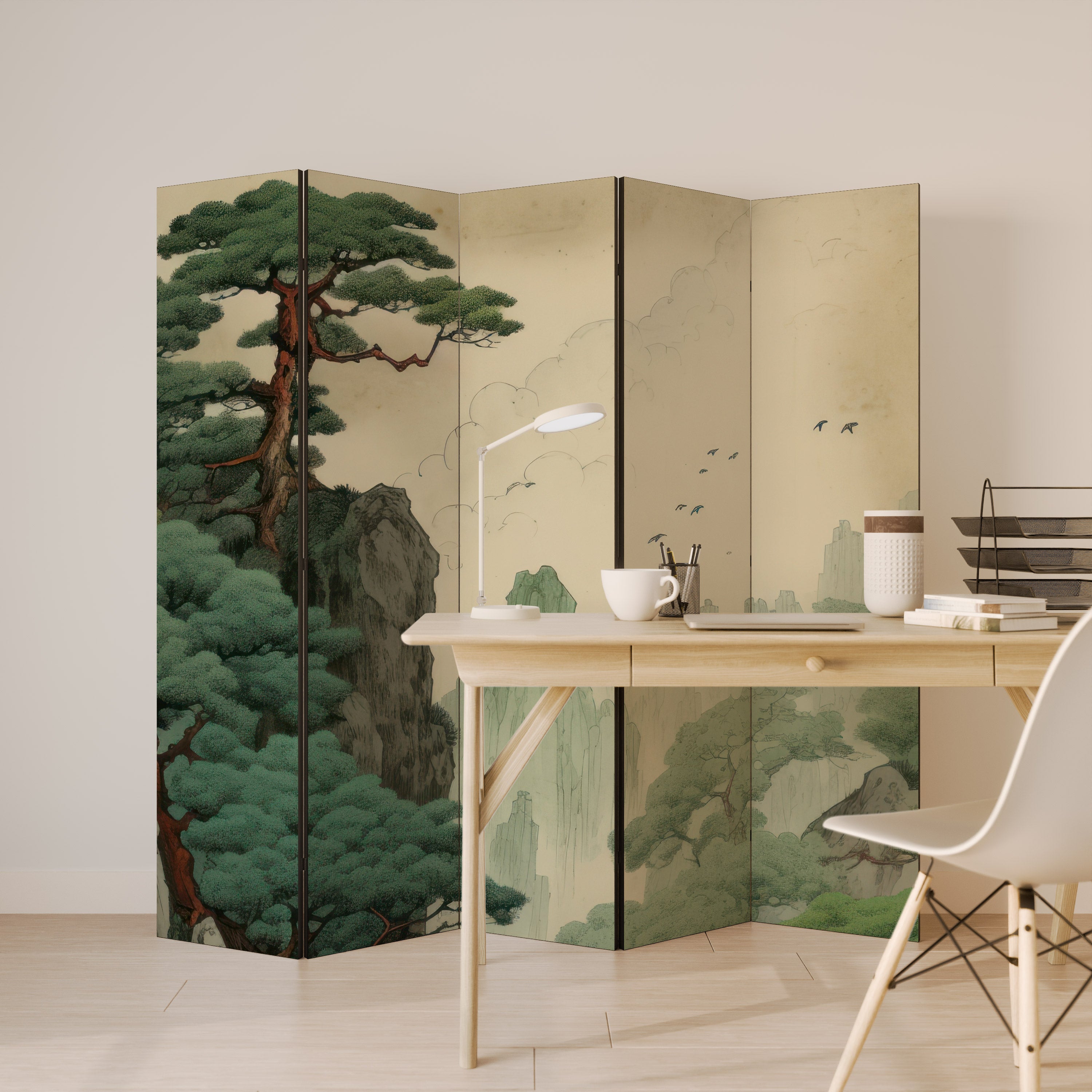 VERDURE ABYSS Dekorativ rumsavdelare – 5 paneler