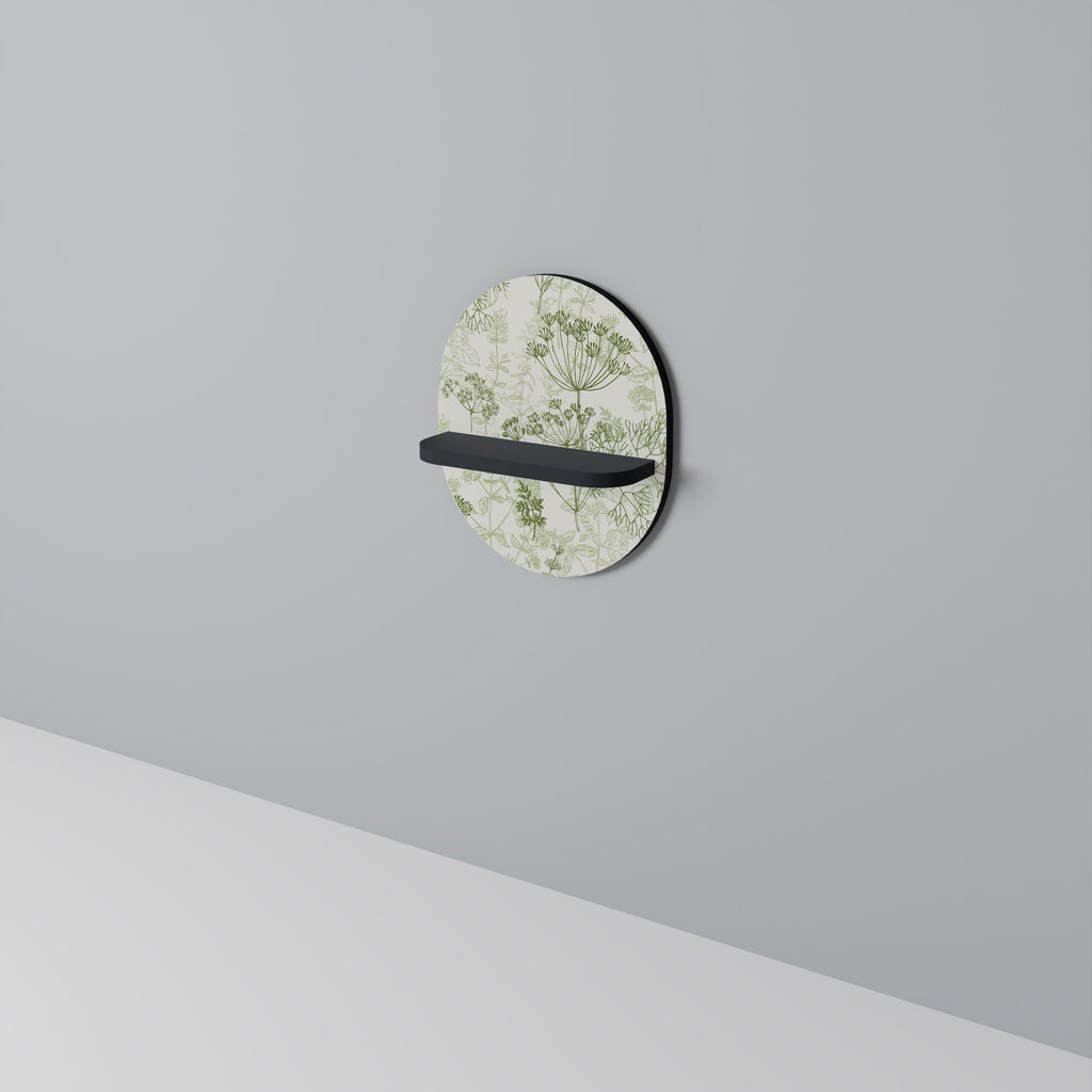 FÄNKEL BALDACHIN Oval konsthylla i svart finish