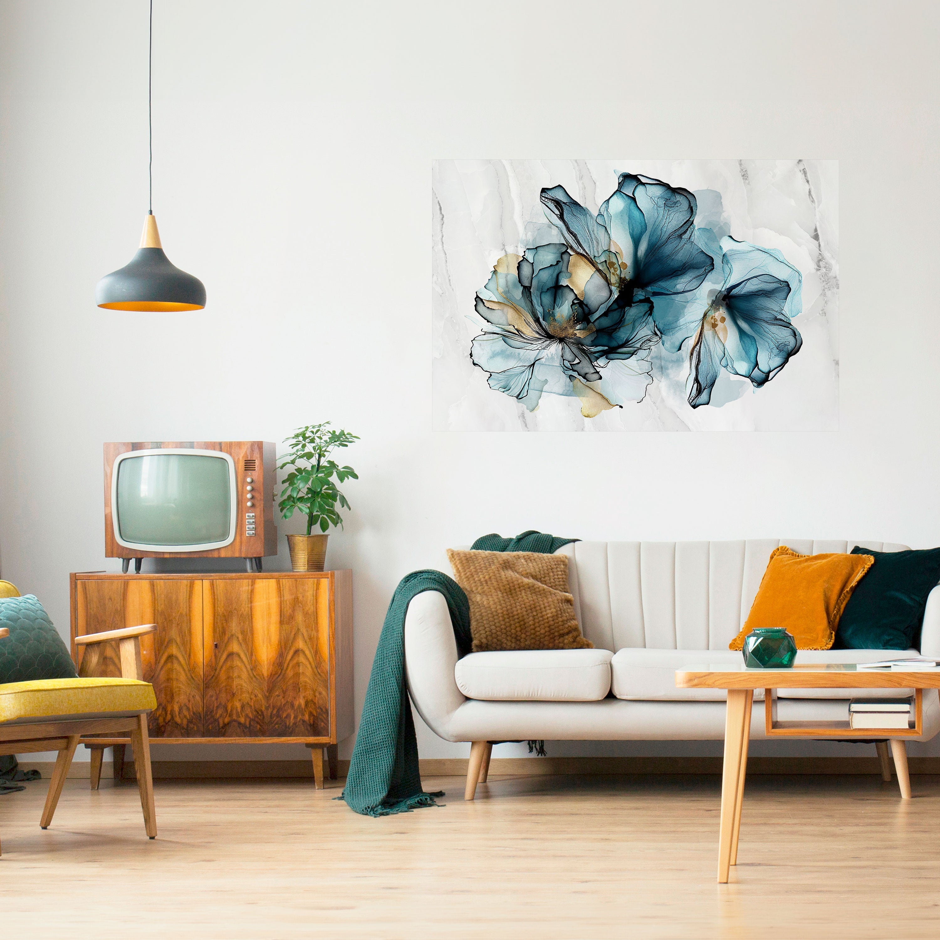 ELEGANT AKVARELL, självhäftande poster