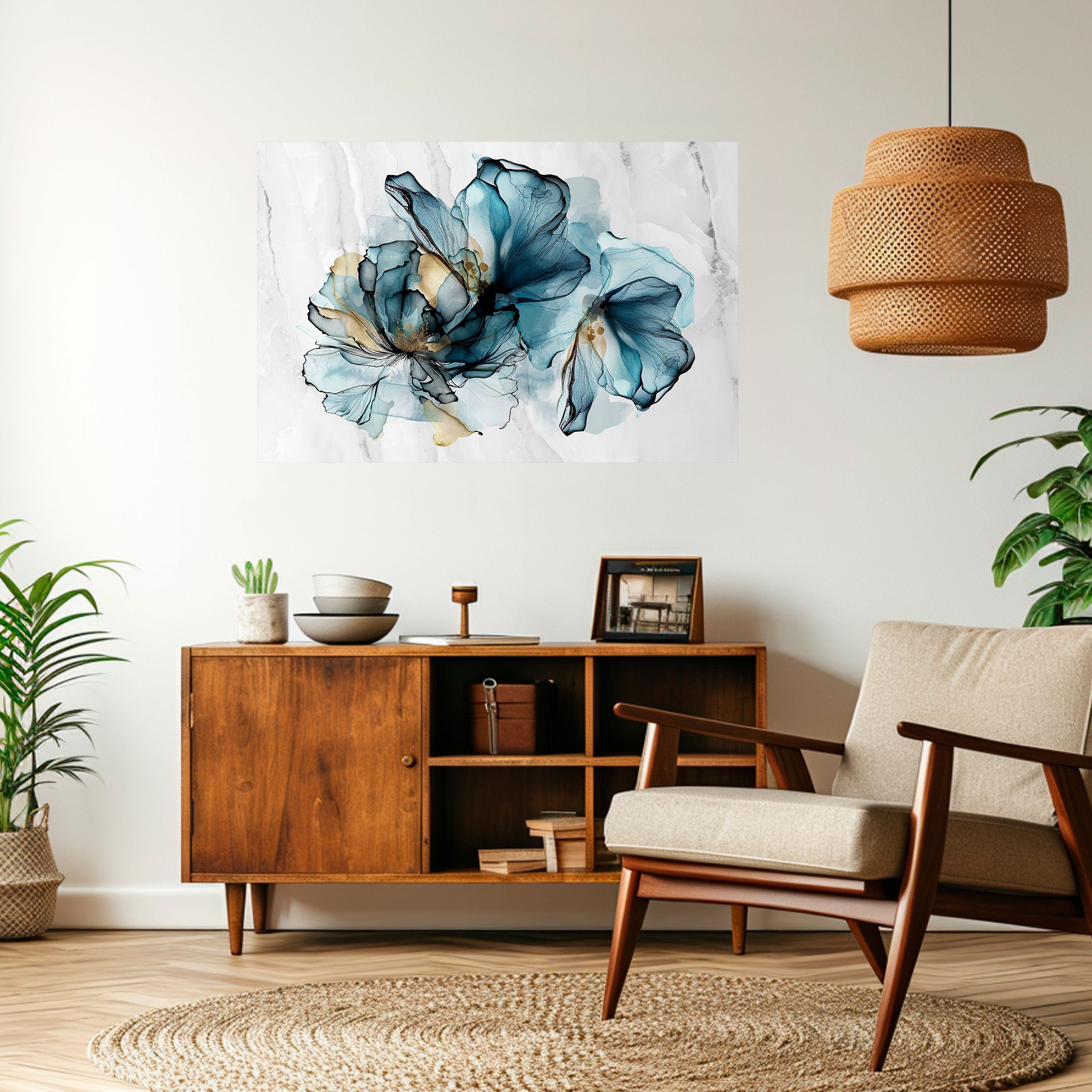 ELEGANT AKVARELL, självhäftande poster