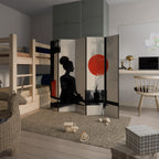 RED SUNSATION 5-Panel Room Divider