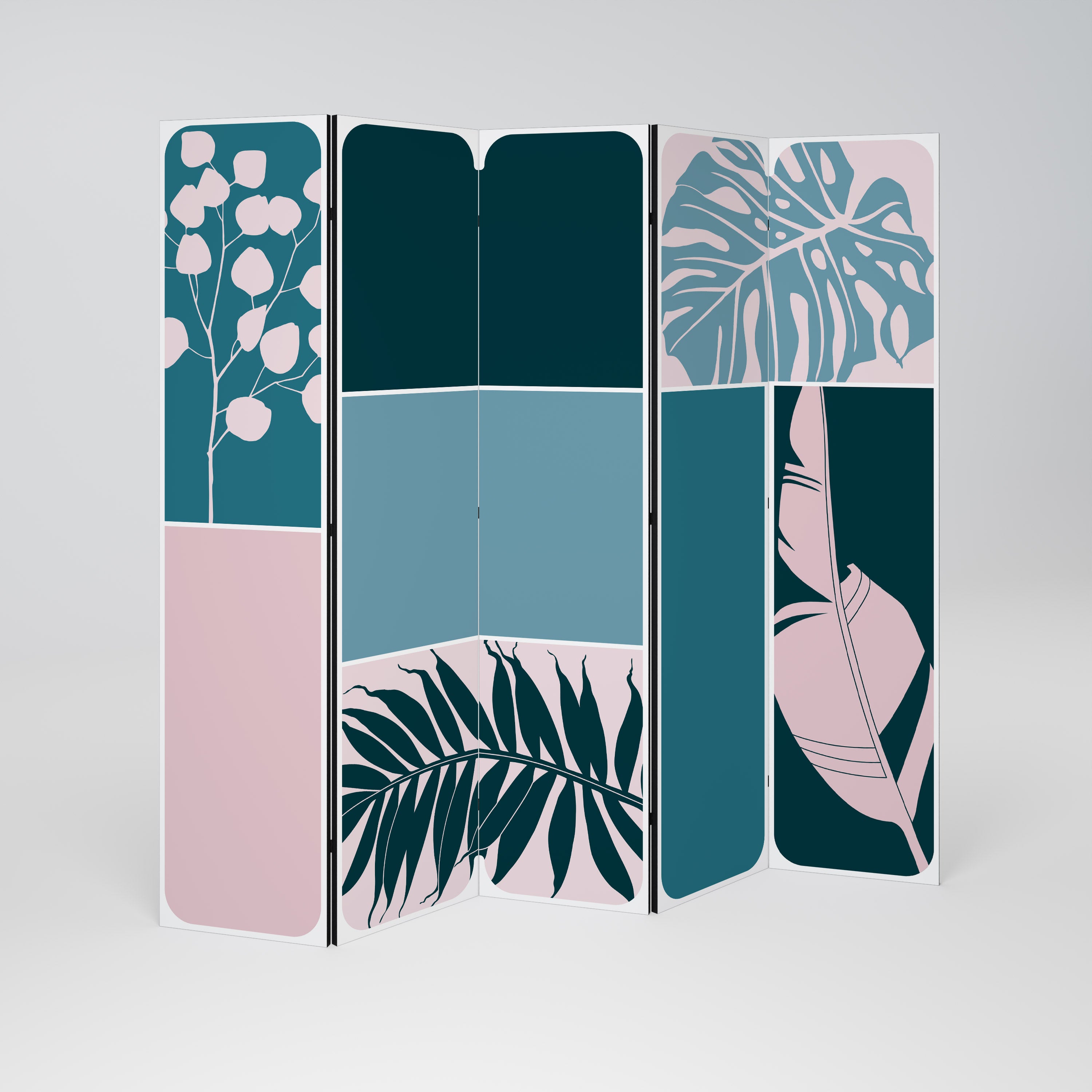 COMBINATION OF SHAPES Dekorativ rumsavdelare – 5 paneler
