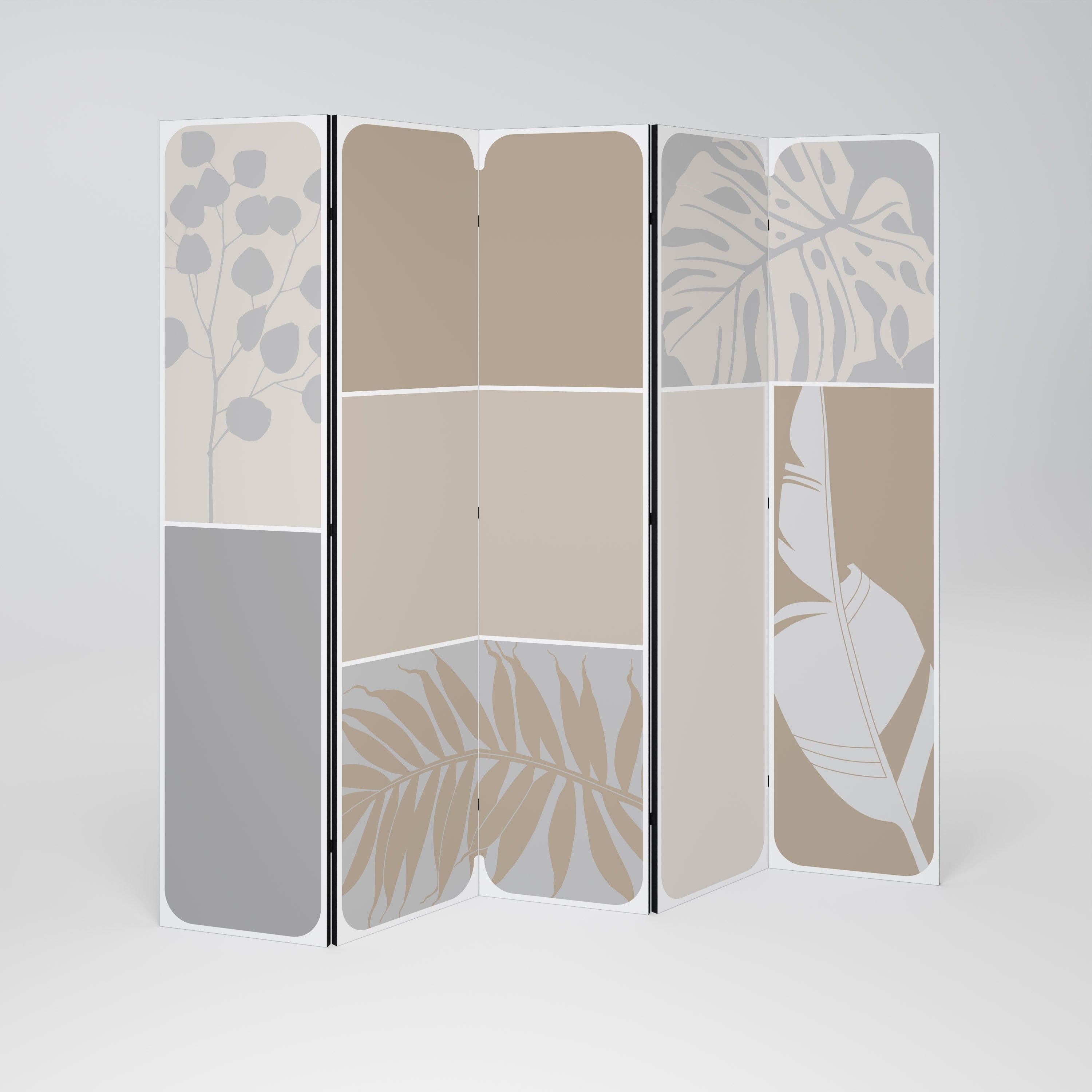 TROPICAL SHAPES Dekorativ rumsavdelare – 5 paneler