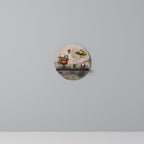 MACHINARIUMMASKINER Rund konsthylla i svart finish