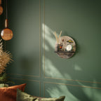 MACHINARIUMMASKINER Rund konsthylla i svart finish