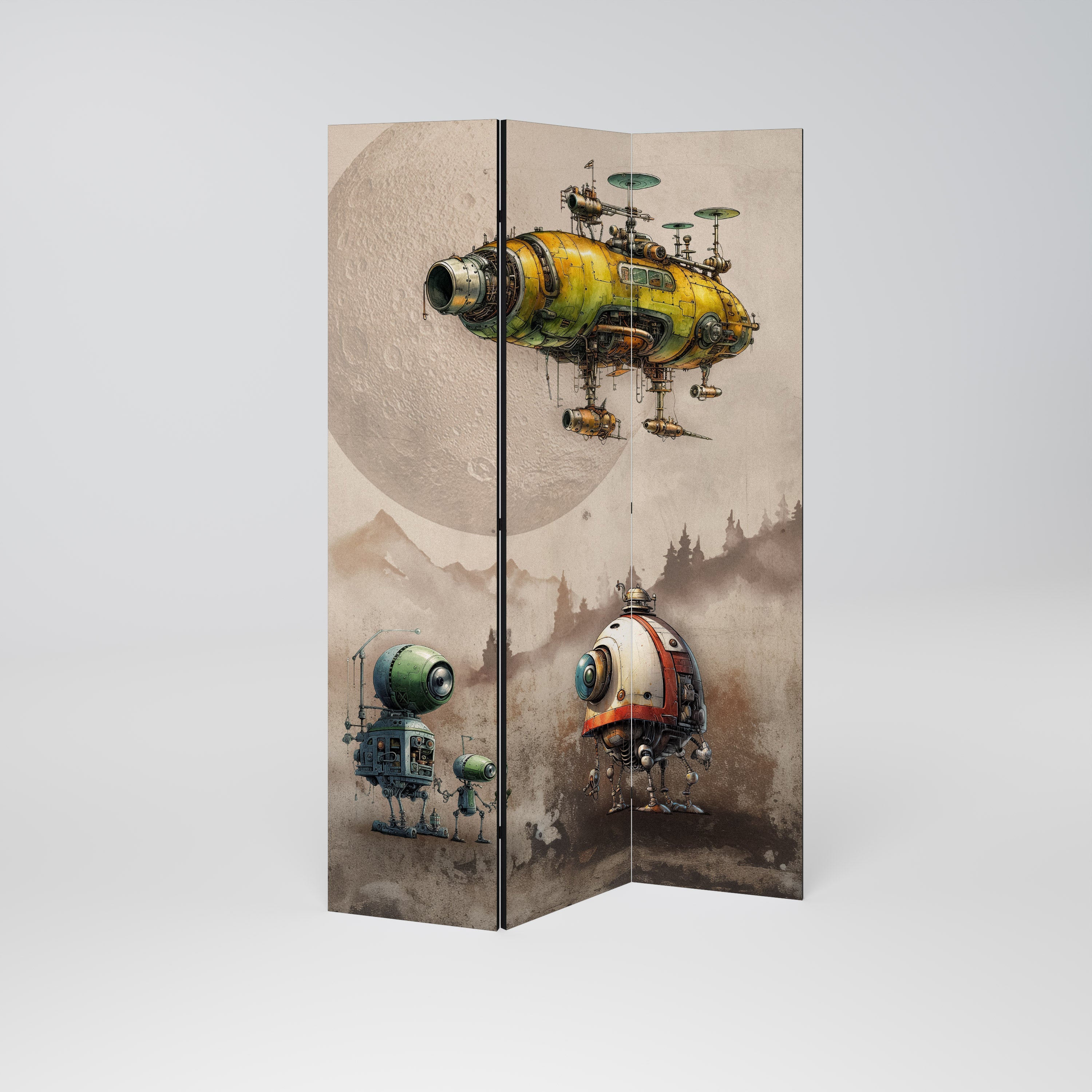 MACHINARIUM MACHINES Dekorativ rumsavdelare med 3 paneler