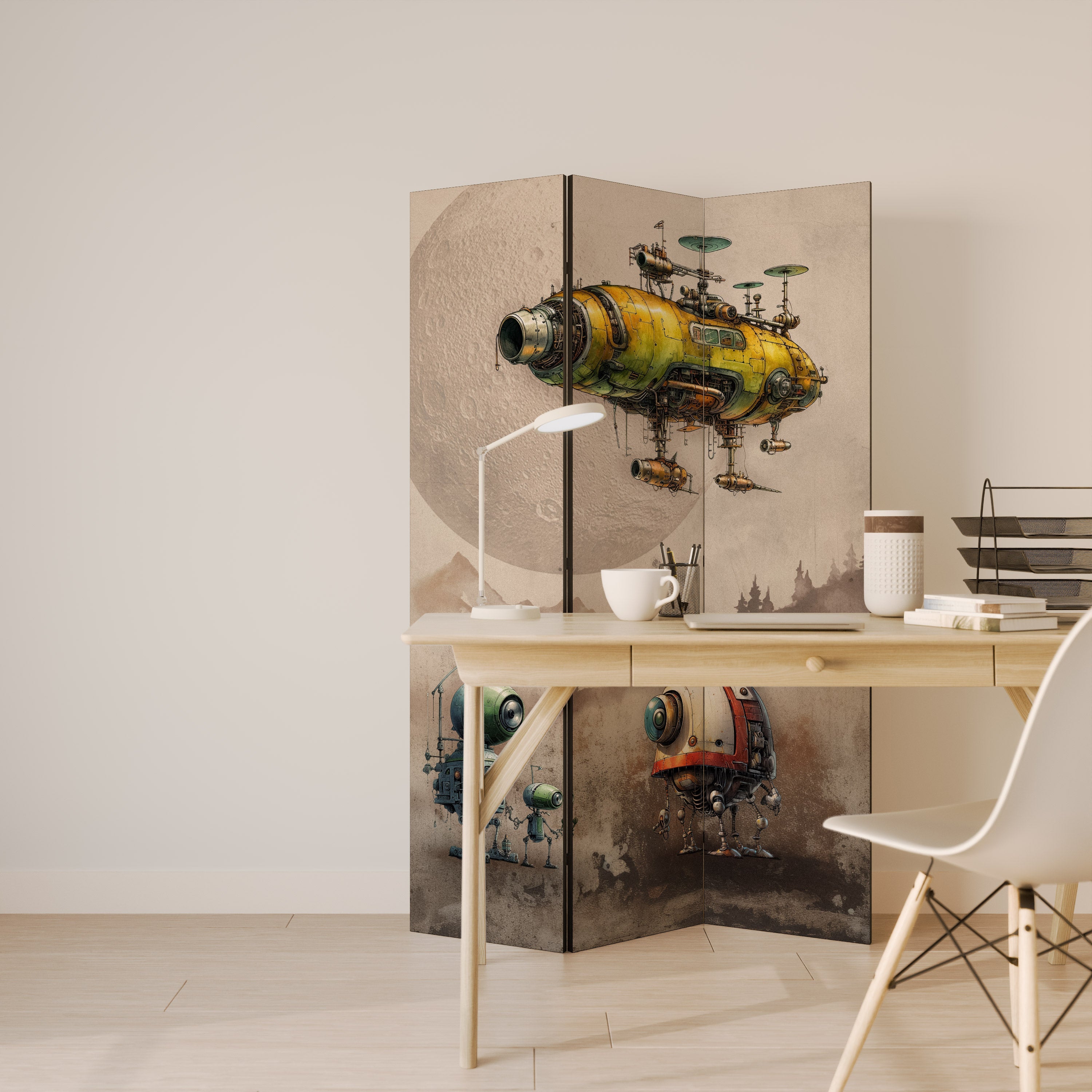 MACHINARIUM MACHINES Dekorativ rumsavdelare med 3 paneler