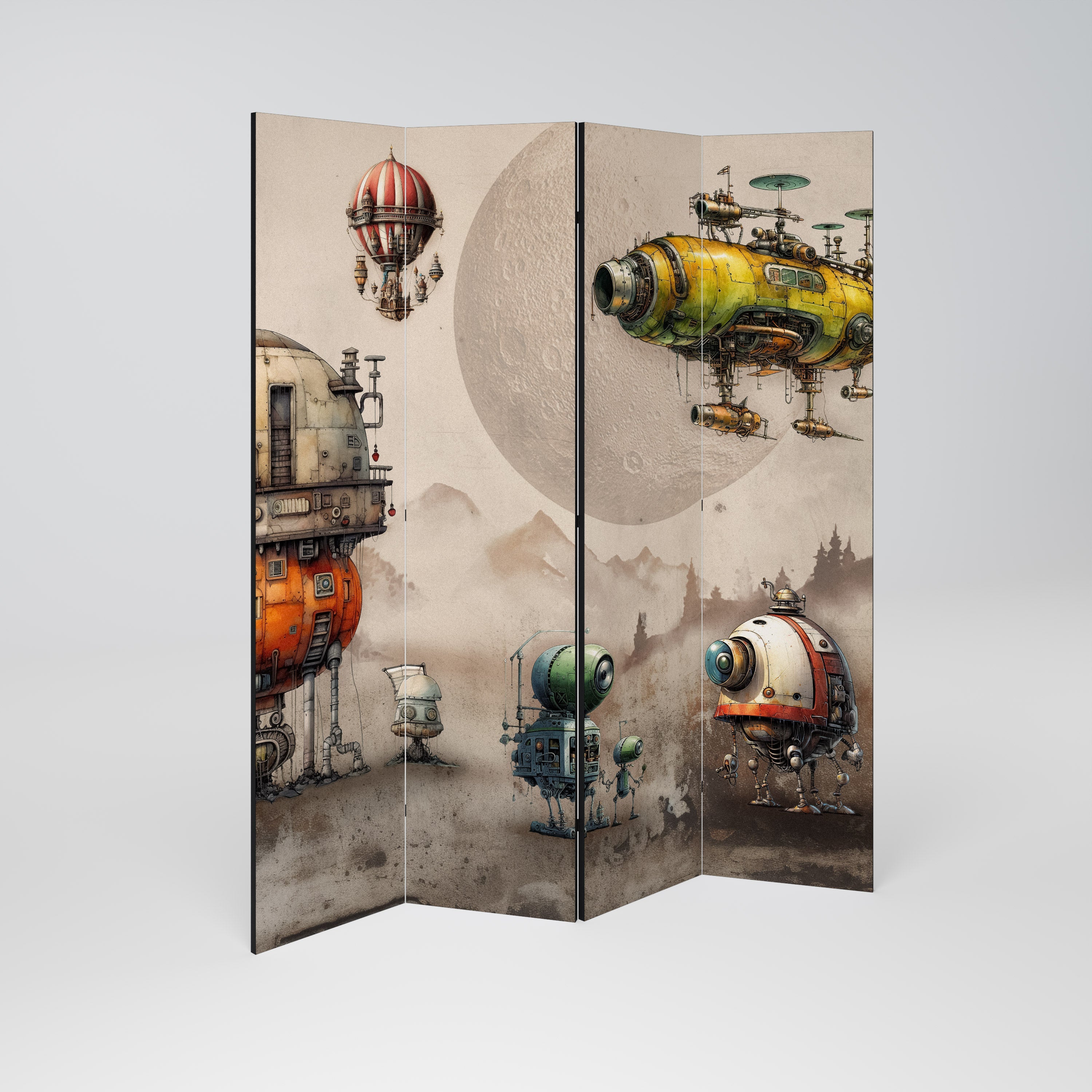 MACHINARIUM MACHINES Dekorativ rumsavdelare med 4 paneler