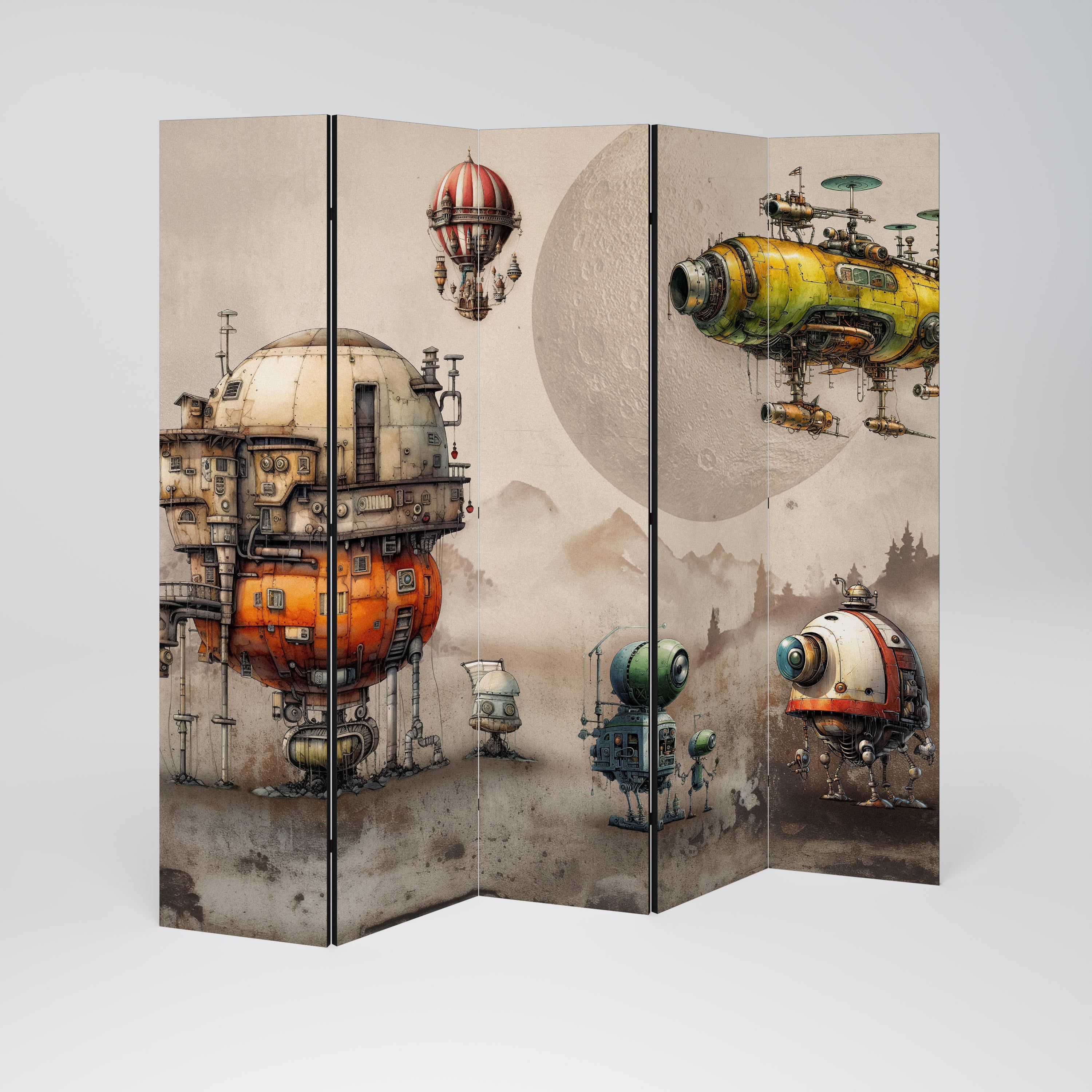 MACHINARIUM MACHINES Dekorativ rumsavdelare med 5 paneler