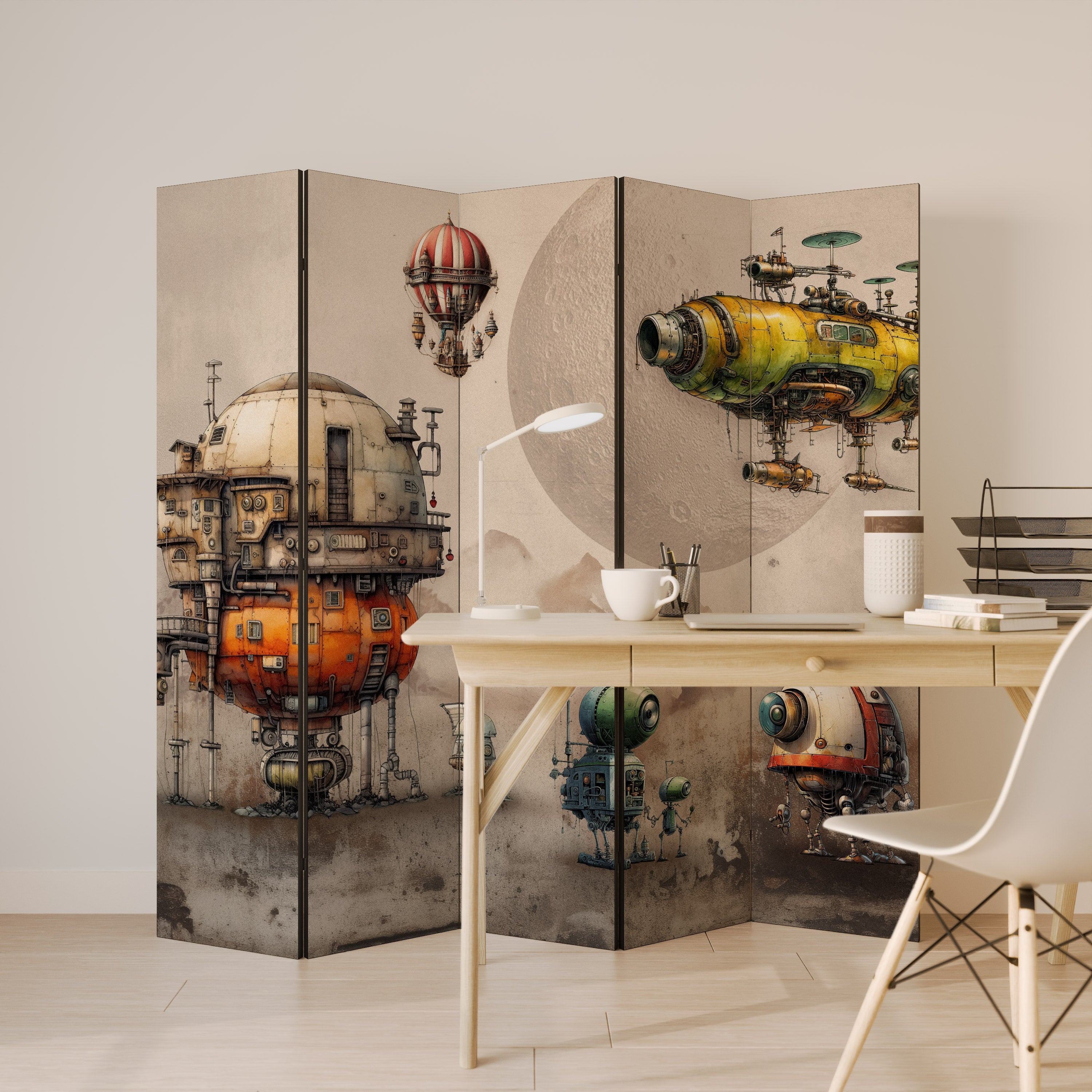 MACHINARIUM MACHINES Dekorativ rumsavdelare med 5 paneler