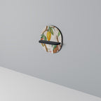 COCOA FRUITS Oval Art Shelf In Black Finish