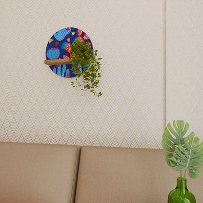 CACTUS VIBES Rund Konsthylla I Ekeffekt