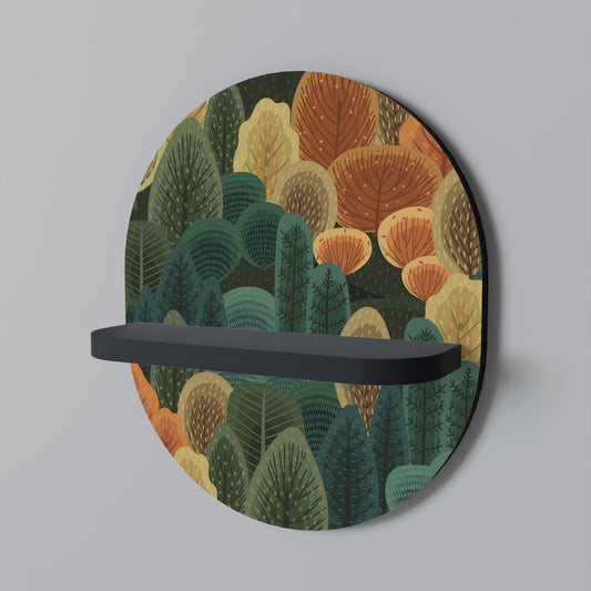 HÖSTKALEIDOSKOP Oval konsthylla i svart finish