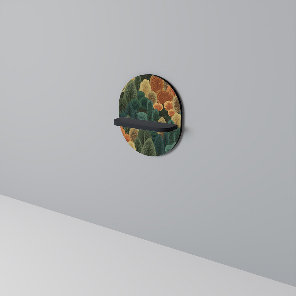 HÖSTKALEIDOSKOP Oval konsthylla i svart finish