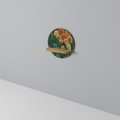 HÖSTKALEIDOSKOP Rund Konsthylla I Ekeffekt