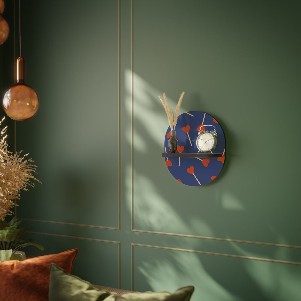 SWEET LOVE Oval konsthylla i svart finish