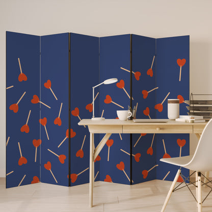 SWEET LOVE Decorative 6-Panel Room Divider