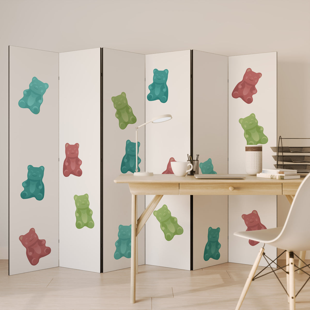 GUMMY BEARS Rumsavdelare 6 paneler