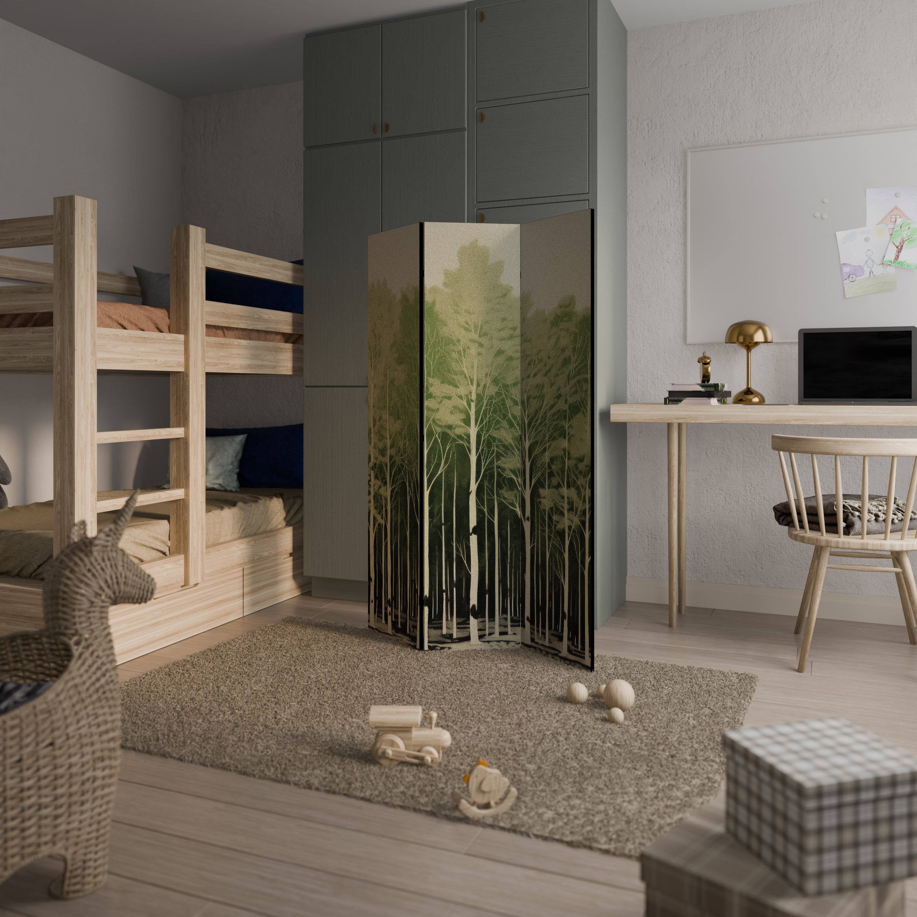 UNKNOWN NATURE 3-Panel Room Divider