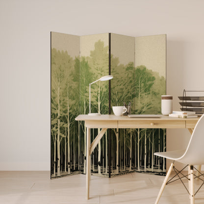 OKÄND NATUR Dekorativ rumsavdelare med 4 paneler