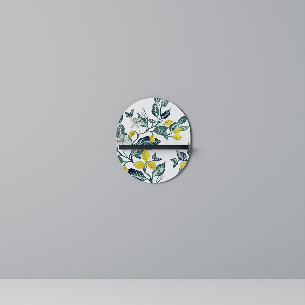 LEMON TREE Oval konsthylla i svart finish