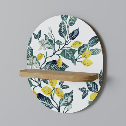 LEMON TREE Oval Konsthylla I Ekeffekt