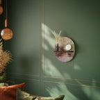 VEILED SUMMIT Oval konsthylla i svart finish