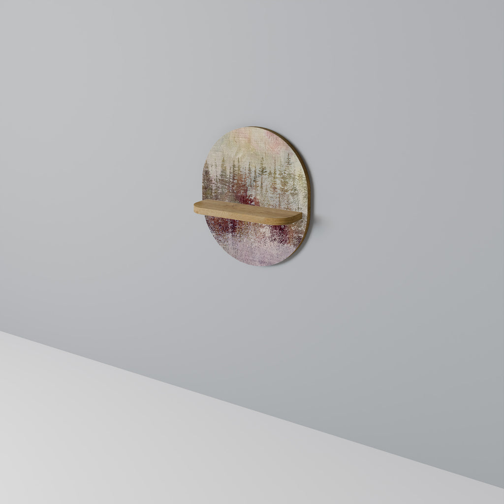 VEILED SUMMIT Oval konsthylla i ekeffekt