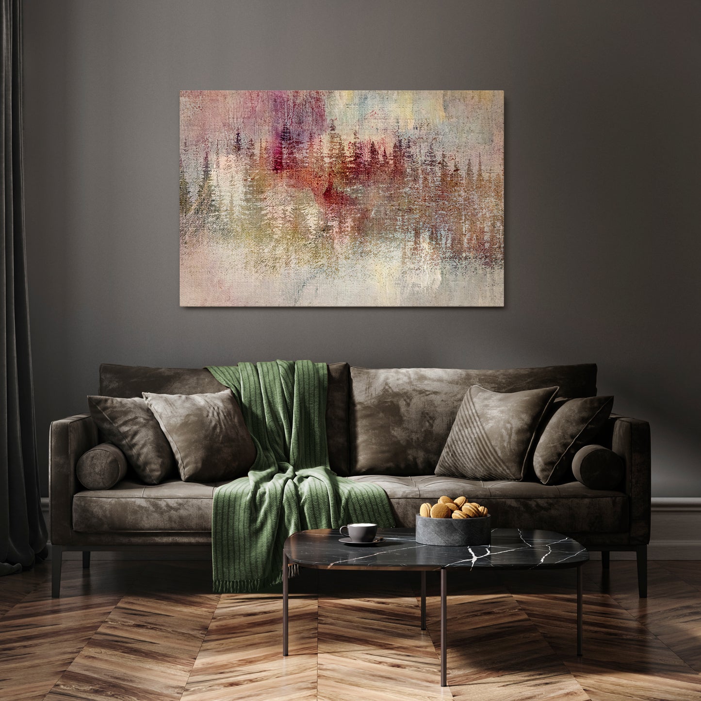 VEILED SUMMIT Horizontal Canvas Print
