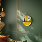 FÖRSTÄRKANDE CITRON Oval konsthylla i svart finish