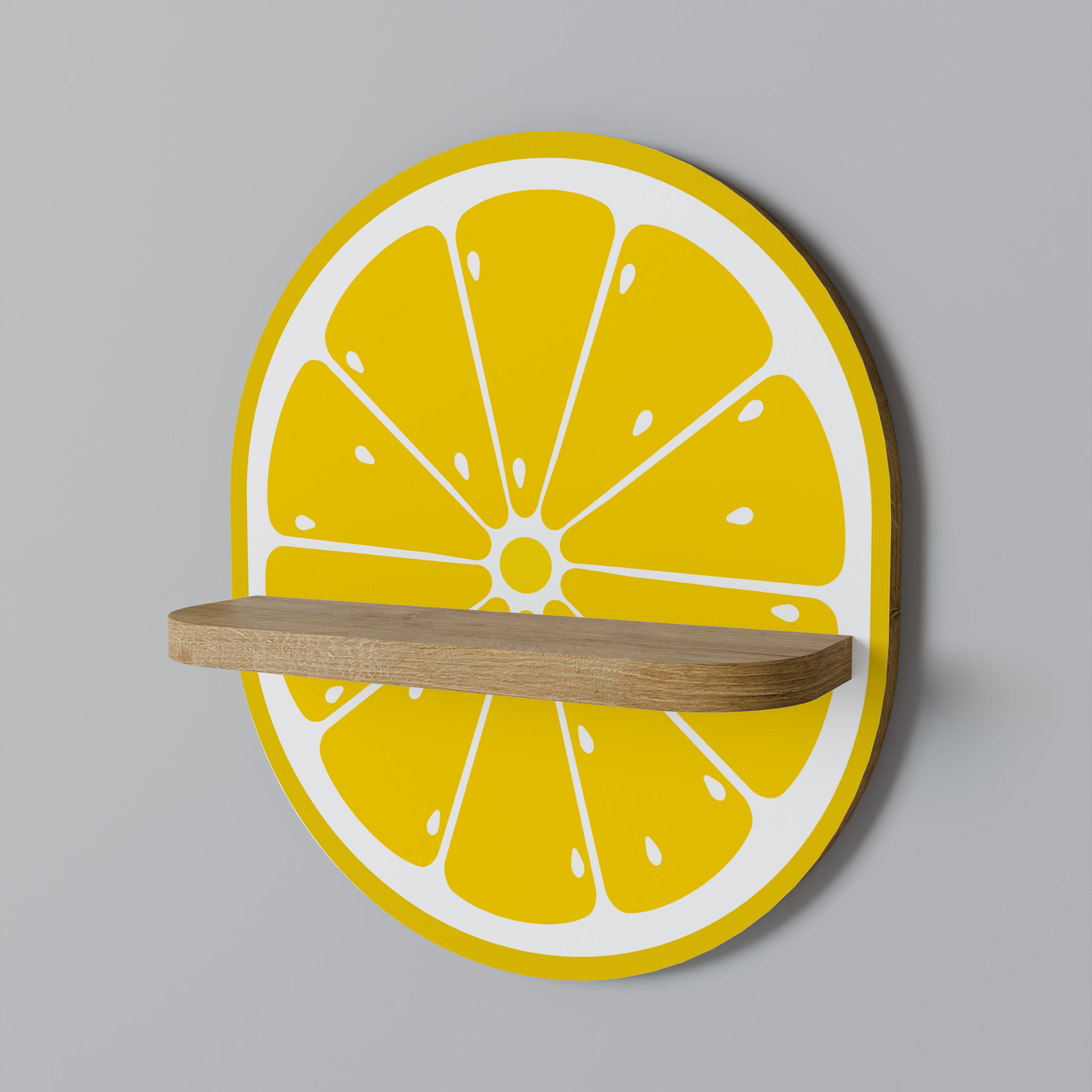 FÖRSTÄRKANDE CITRON Oval Art Hylla I Ekeffekt