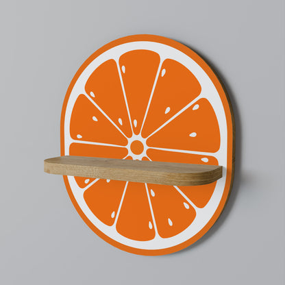 SAFTIG ORANGE Oval Konsthylla I Ekeffekt