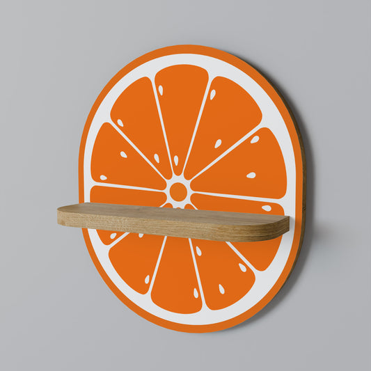 SAFTIG ORANGE Oval Konsthylla I Ekeffekt