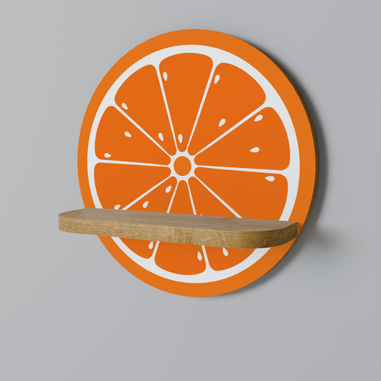 SAFTIG ORANGE Rund Konsthylla I Ekeffekt