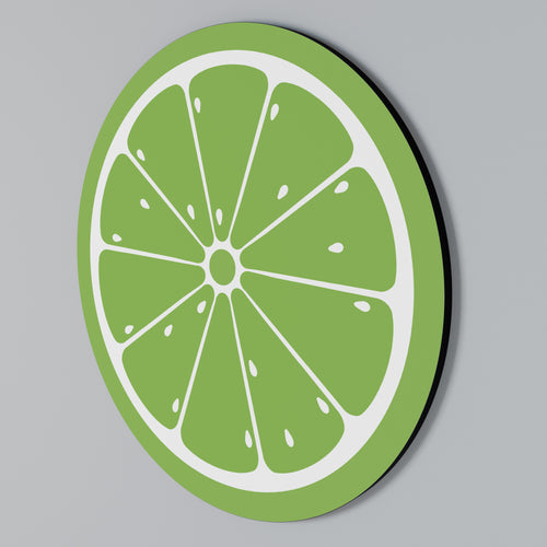 REFRESHING LIME Round Wall Art