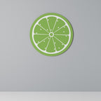 REFRESHING LIME Round Wall Art