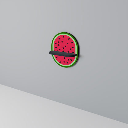 MOGEN VATTENMELON Oval konsthylla i svart finish
