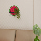 MOGEN VATTENMELON Rund konsthylla i svart finish