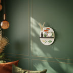 Trädgårdstomtar Oval konsthylla i svart finish