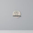 DELICATE BEAUTY Round Art Shelf In Black Finish