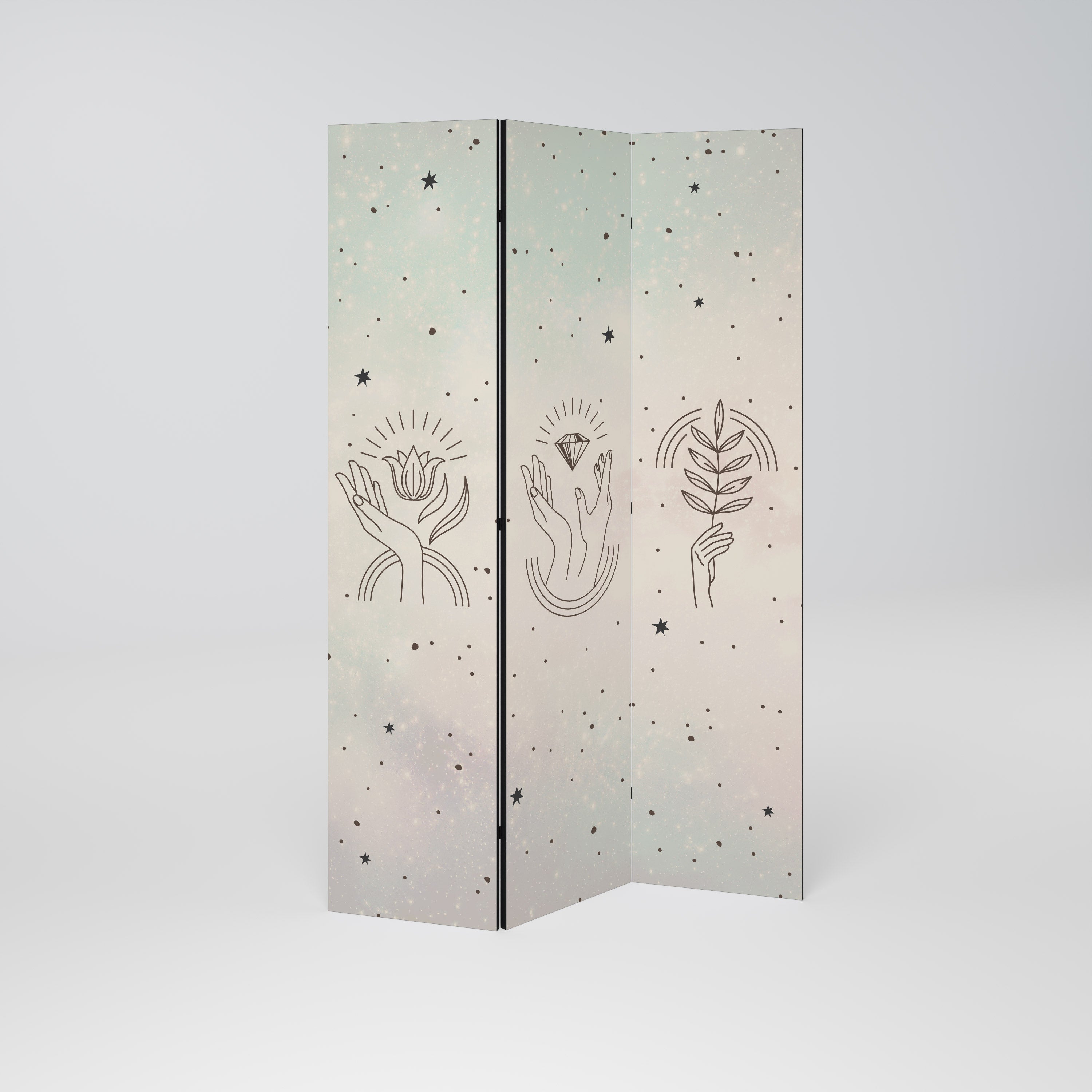 DELICATE BEAUTY Dekorativ rumsavdelare med 3 paneler