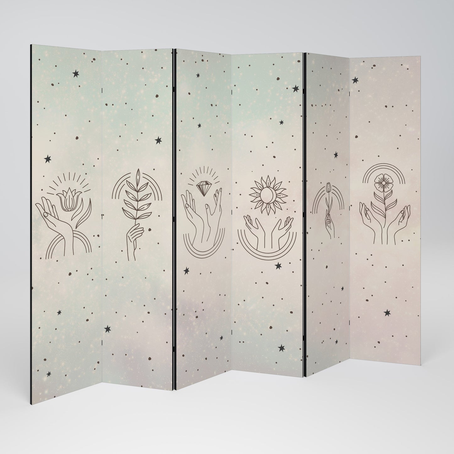 DELICATE BEAUTY Decorative 6-Panel Room Divider