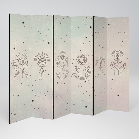 DELICATE BEAUTY Decorative 6-Panel Room Divider