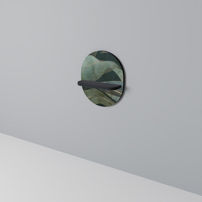 ROYAL GREEN Oval konsthylla i svart finish