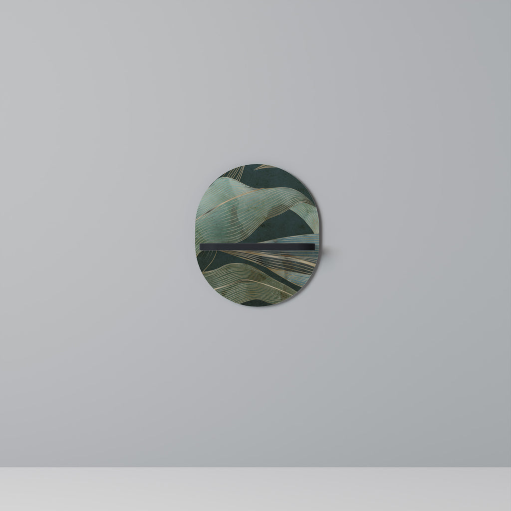 ROYAL GREEN Oval konsthylla i svart finish